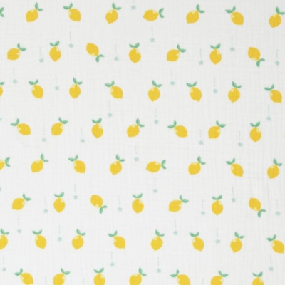 Musselin "Thea" Zitronen | Weiß